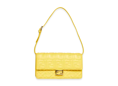 FENDI Women's Baguette Shoulder Wallet On Chain "Yellow"