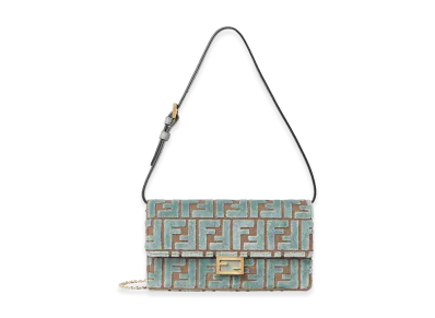 FENDI Women's Baguette Sholder Wallet "Light Blue"