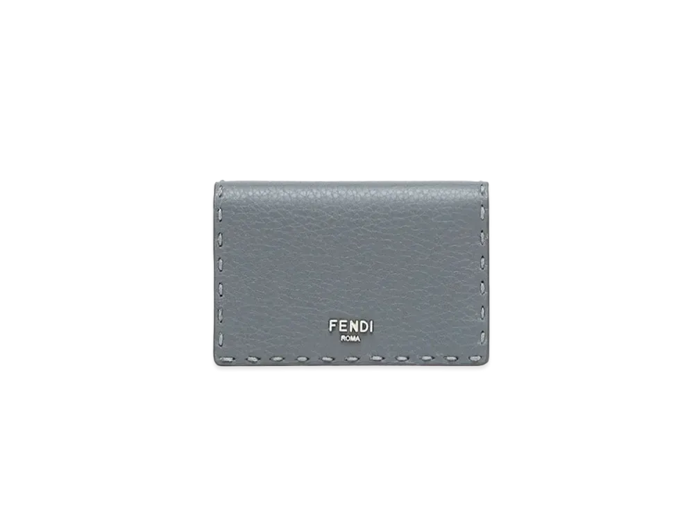 FENDI Peekaboo Selleria Card Case "Blue"