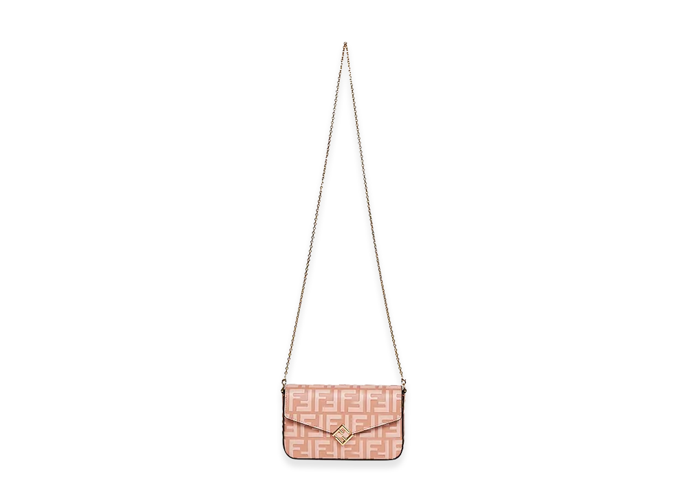 FENDI Women's FF Diamonds Wallet On Chain "Pink"