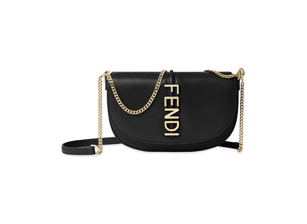 FENDI Women's FENDI Women'sgraphy Shoulder Wallet On Chain "Black"