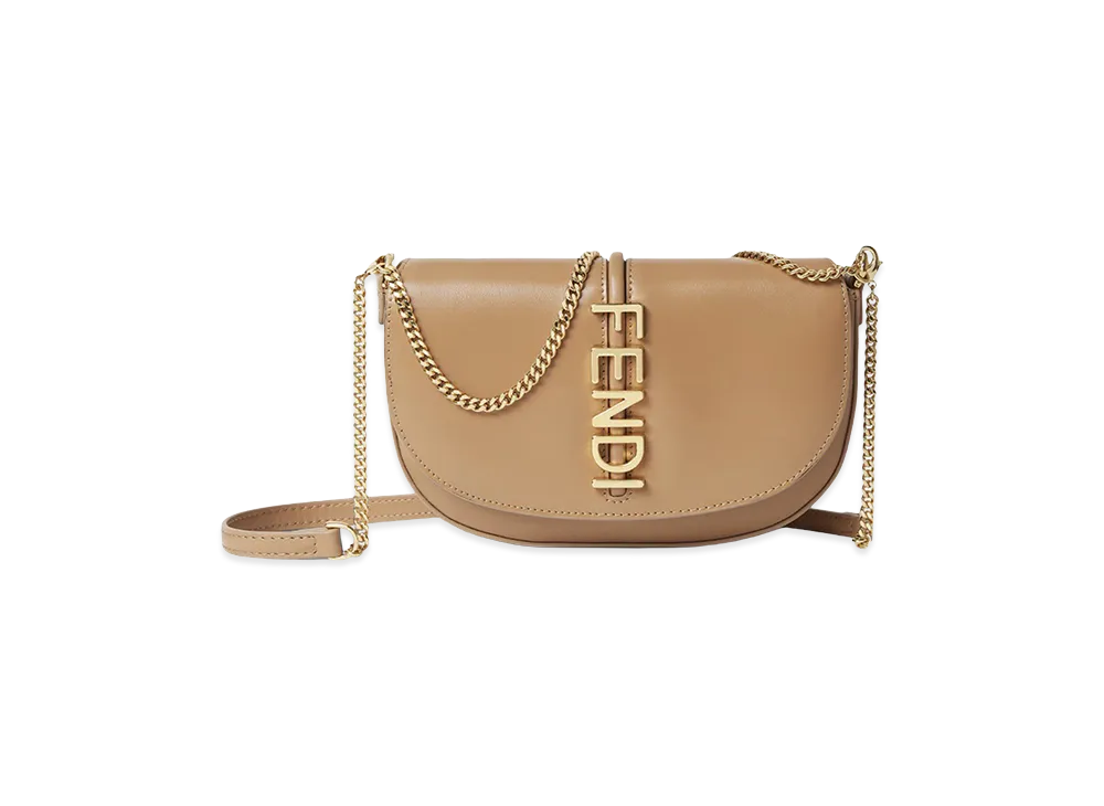 FENDI Women's FENDI Women'sgraphy Shoulder Wallet On Chain "Brown"