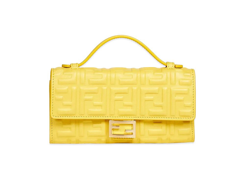 FENDI Women's Continental Baguette Wallet On Chain "Yellow"