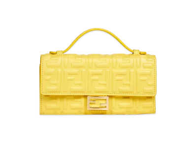 FENDI Women's Continental Baguette Wallet On Chain "Yellow"