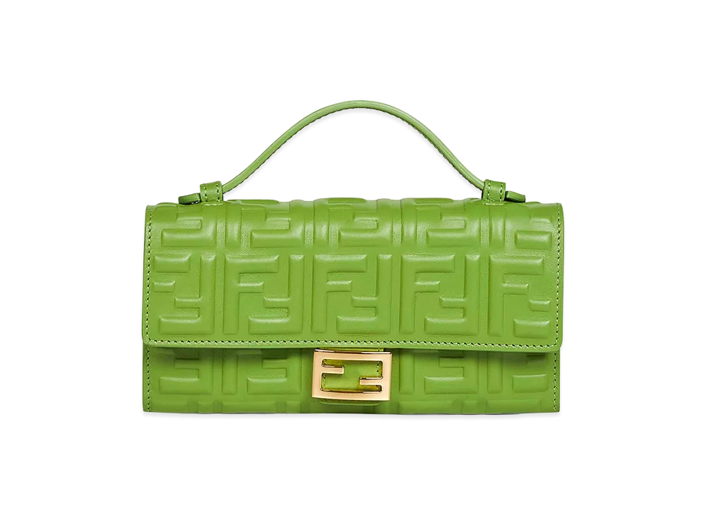 FENDI Women's Continental Baguette Wallet On Chain "Green"