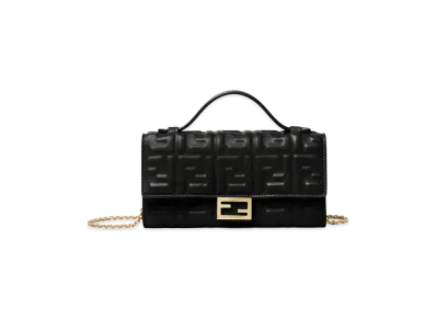 FENDI Women's Continental Baguette Wallet On Chain "Black"