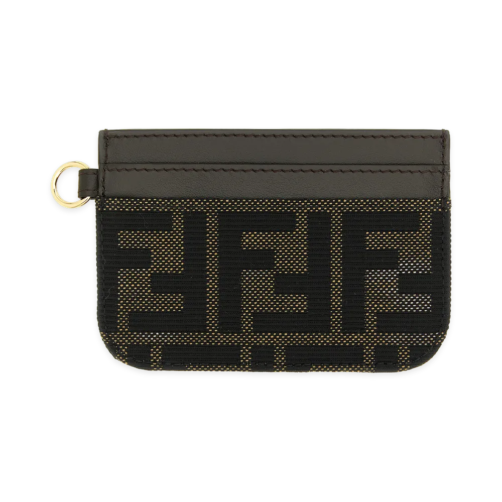 FENDI Women's FF Jacquard Cardholder "Brown"