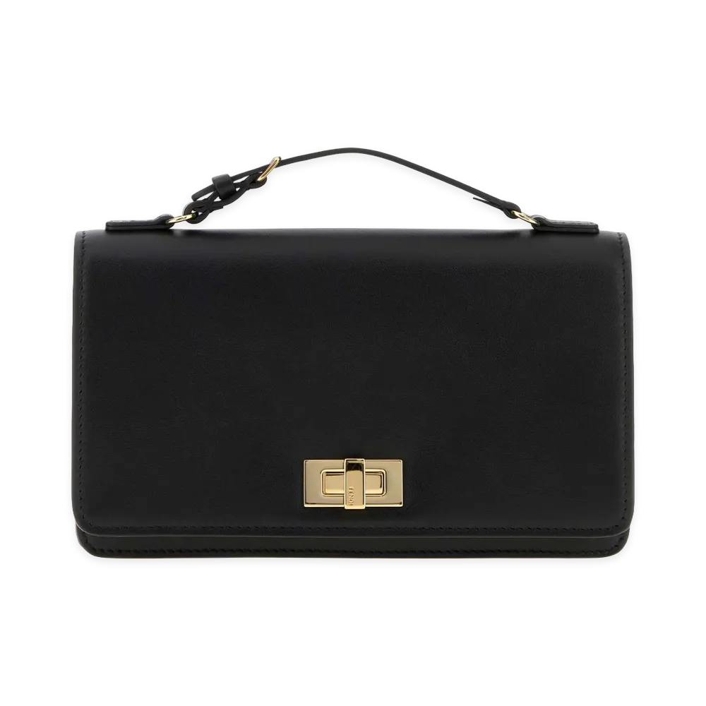 FENDI Women's Handle Wallet On Chain Vit.Gr "Black"