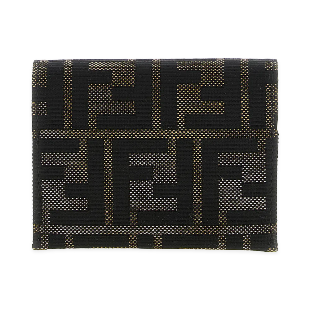 FENDI Women's FF Jacquard Cardholder "Tabaccomoro"