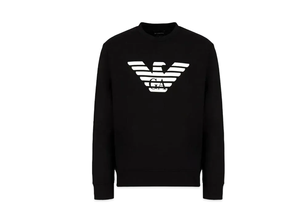 EMPORIO ARMANI Men's Modal-Blend Sweatshirt with Logo Print