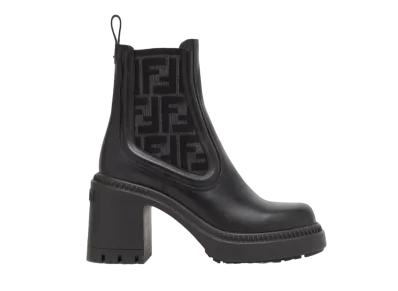 FENDI WMNS Domino Leather Biker Boots "Black"