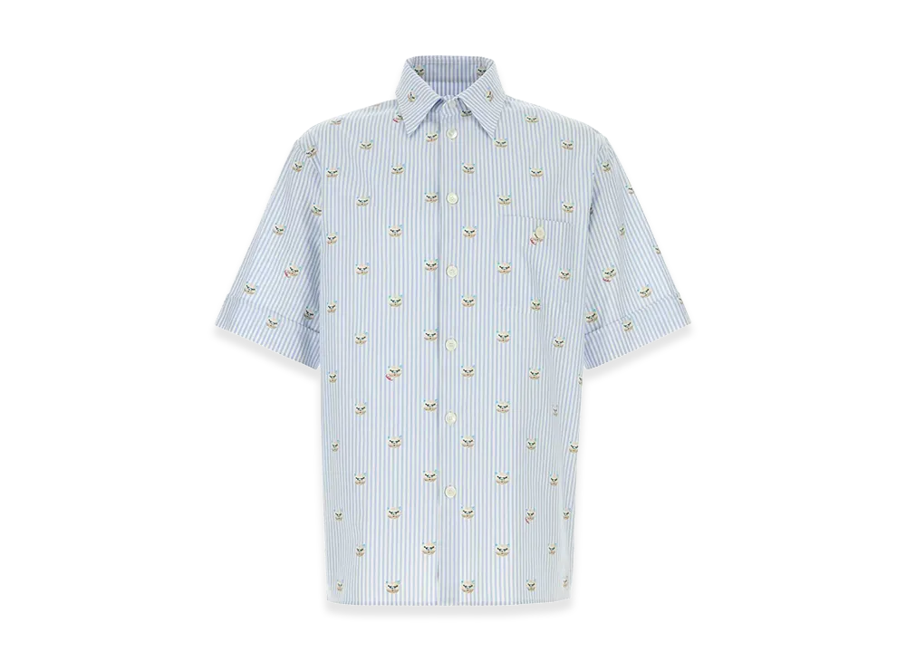 Valentino Embroidered Oxford Shirt "Stripped"