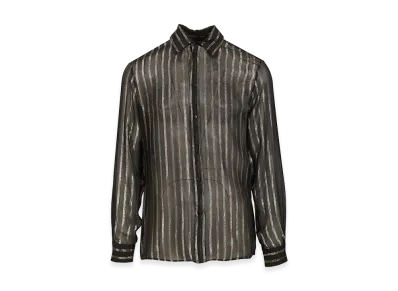 Valentino Silk And Lurex Chiffon Shirt "Black"