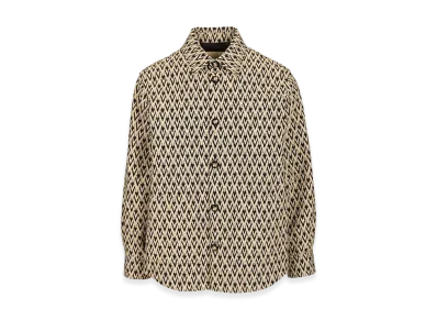 Valentino Toute La V Jacquard Cotton Blend Jacket "Beige"