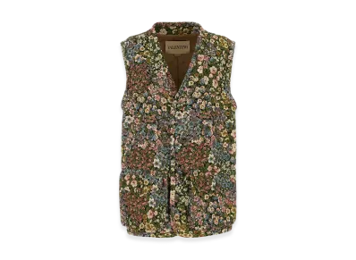 Valentino Embroidered Jacquard Vest "Floral"