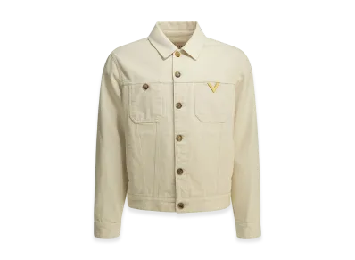 Valentino "Genie Bull Reverse" Denim Jacket "White"