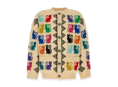 Valentino Wool Cardigan "Cream/Yellow"