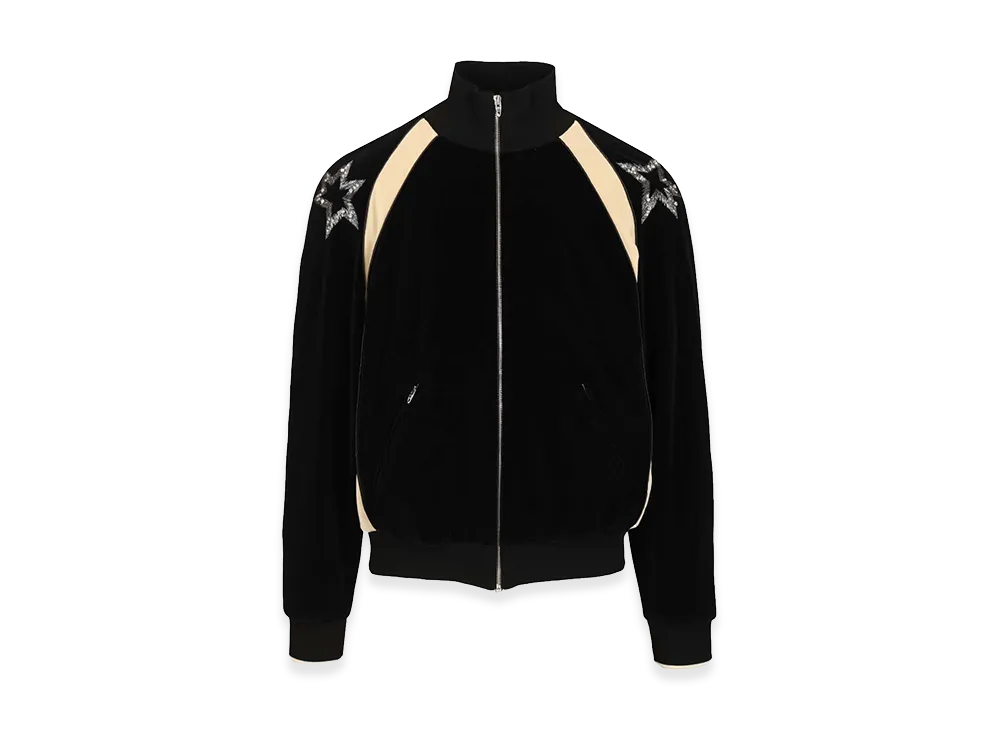 Valentino Cotton Blend Velvet Sports Jacket "Black"