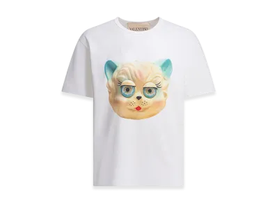 Valentino "Le Chat De La Maison" Crew-Neck T-Shirt "White"