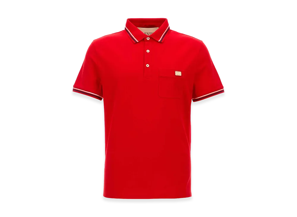 Valentino Cotton Polo Shirt "Red"