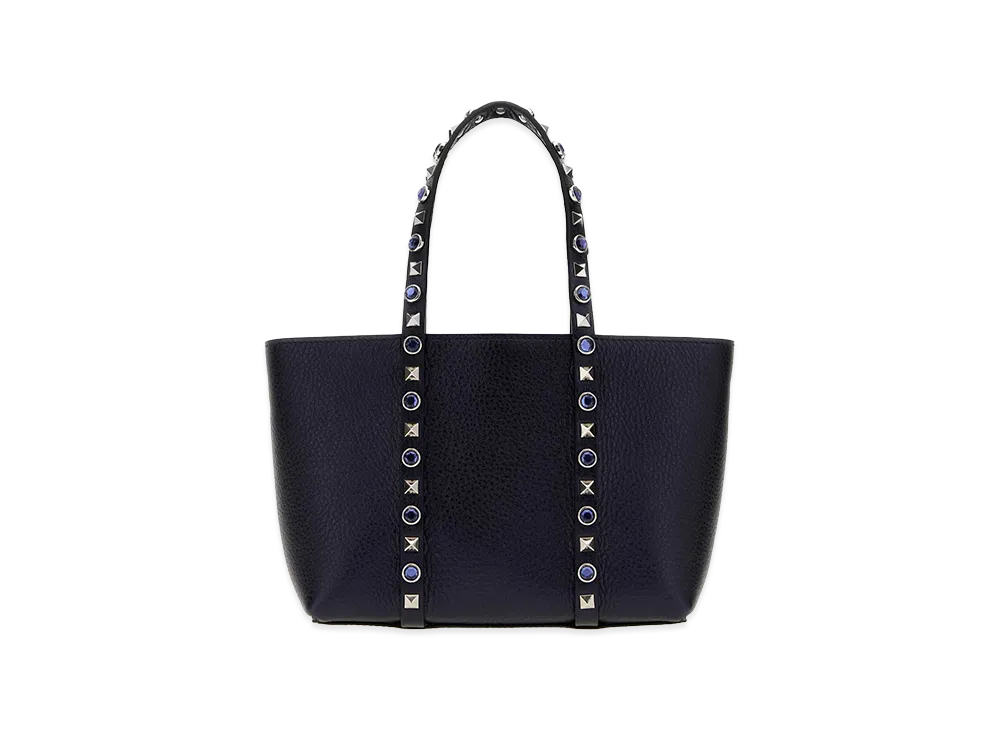 Valentino Women's Leather Mini Rockstud Handbag "Midnight Blue"