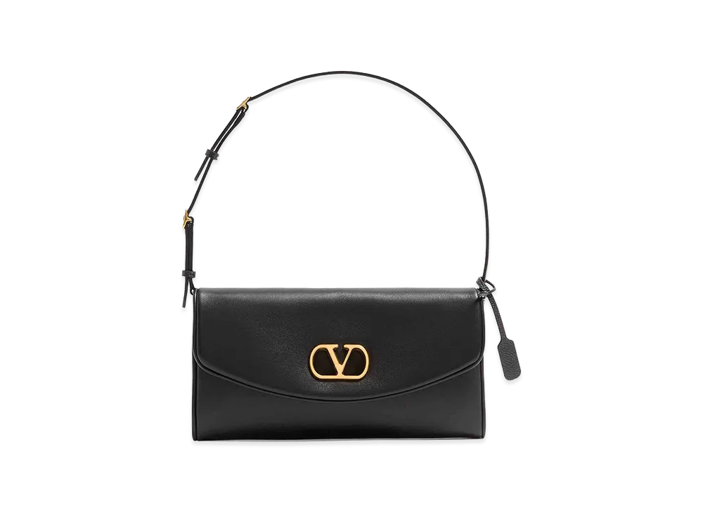 Valentino Women's Nappa Leather Devain Shoulder Bag "Black"