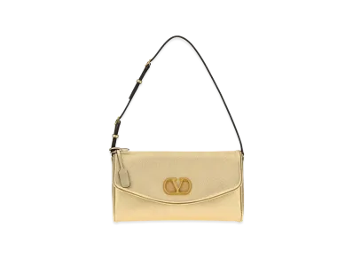 Valentino Women's Nappa Leather Devain Shoulder Bag "Gold"