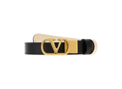Valentino Women's Leather Reversible Belt "Black"