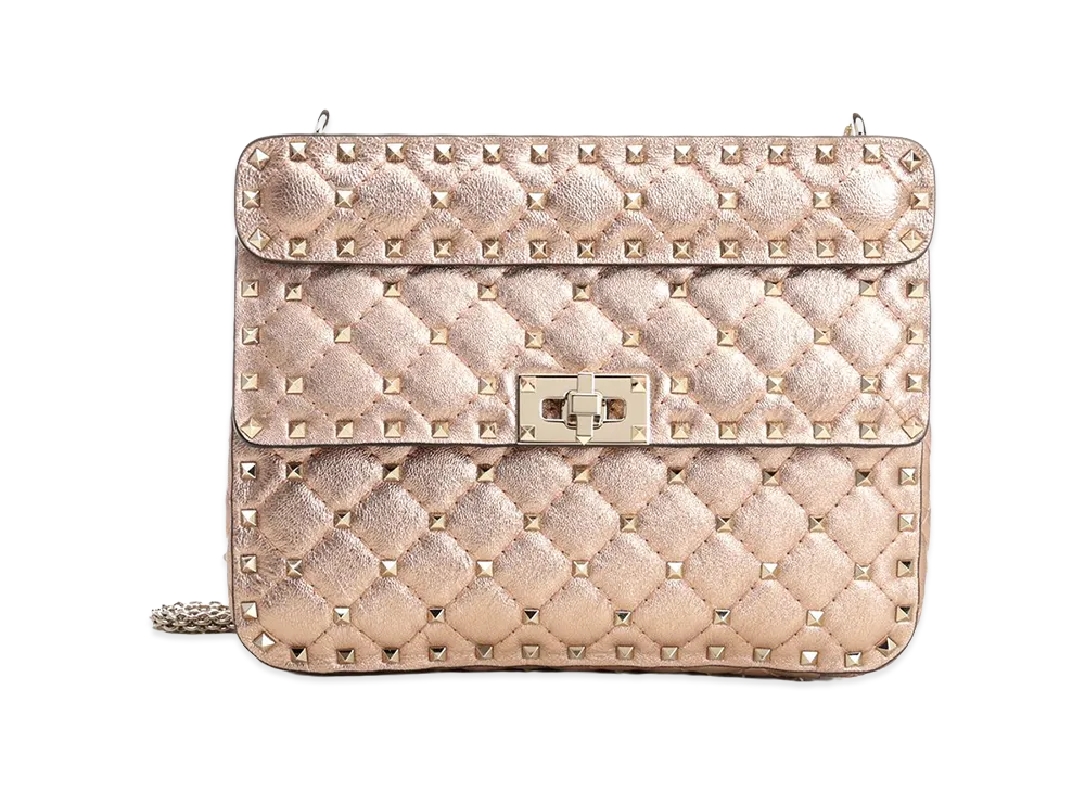 Valentino Women's "Rockstud Spike" Medium Bag "Rose"