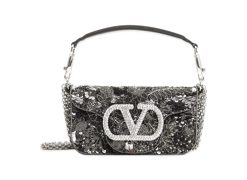 Valentino Women's Small "Loco" Shoulder Bag "Gray"