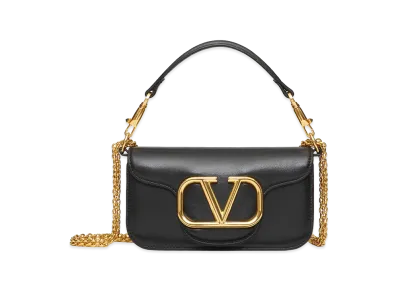Valentino Women's Small Shoulder Bag Loco In Calfskin "Black"