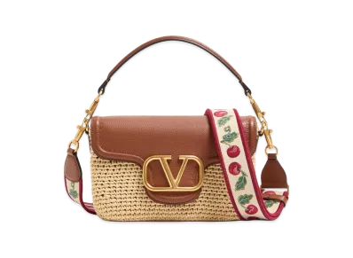 Valentino Women's Raffia Alltime Shoulder Bag "Multicolor"