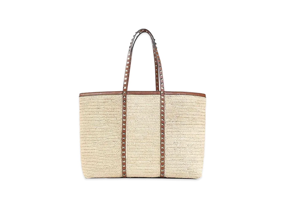 Valentino Garavani Women's Straw Tote Bag "Naturale"