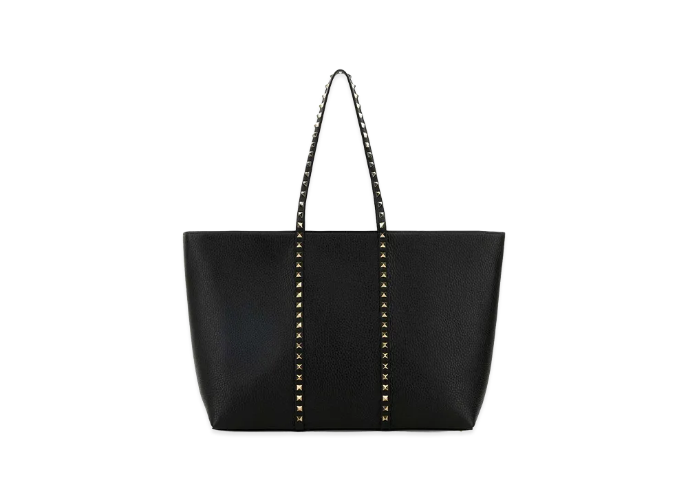 Valentino Women's Leather Medium Rockstud Shopping Bag "Black"