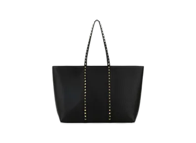 Valentino Women's Leather Medium Rockstud Shopping Bag "Black"