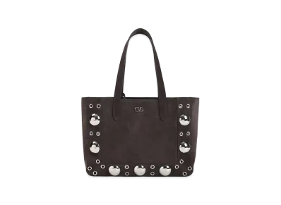 Valentino Women's "Nellcote" Medium Suede Shopping Bag "Brown"