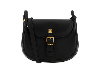 Valentino Women's Leather Flaneuse Crossbody Bag "Black"