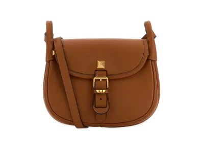 Valentino Women's Leather Flaneuse Crossbody Bag "Caramel/Camel"