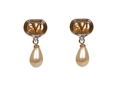 Valentino Women's "Ovalette" Earrings "Gold"