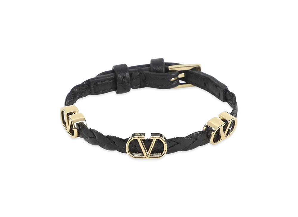 Valentino Garavani Women's Leather Bracelet "Black"