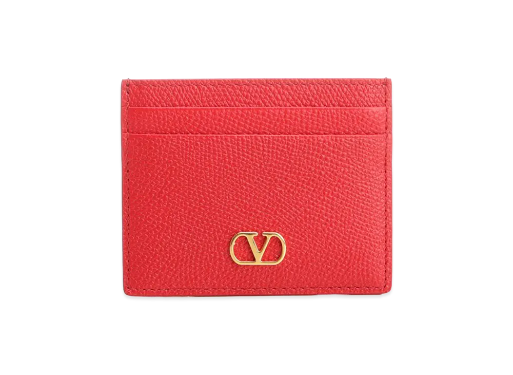 Valentino Women's Vlogo Signature Card Holder "Red"