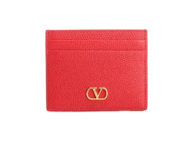 Valentino Women's Vlogo Signature Card Holder "Red"