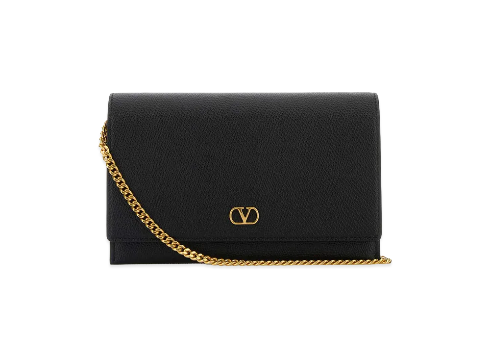 Valentino Women's Leather Vlogo Signature Clutch "Black"