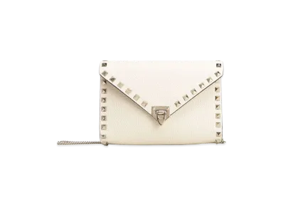 Valentino Women's Rockstud Mini Clutch "White"