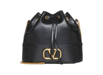Valentino Women's Mini Bucket With "Vlogo" "Black"