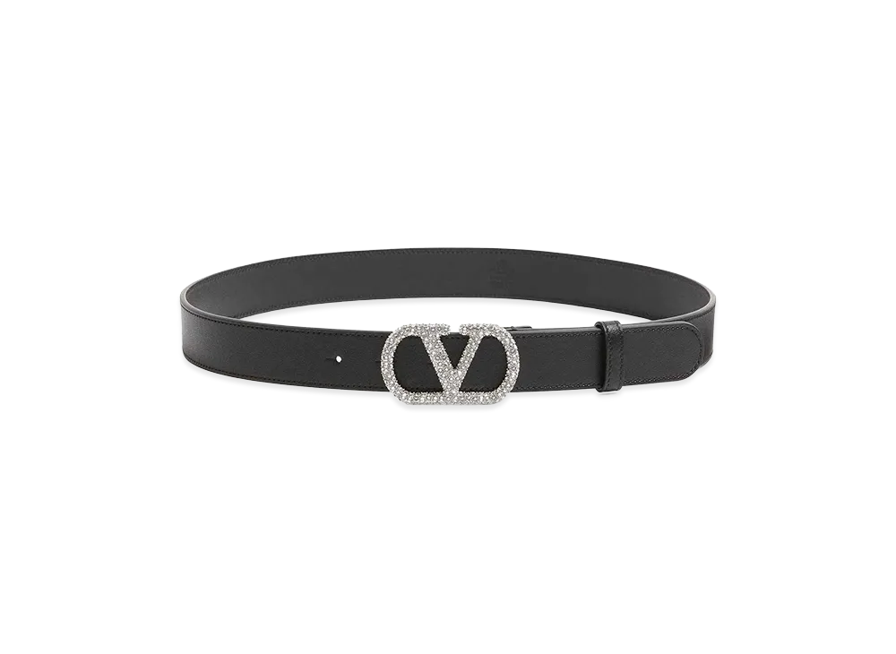 Valentino Women's Belt H 30 V Logo Signature "Black"
