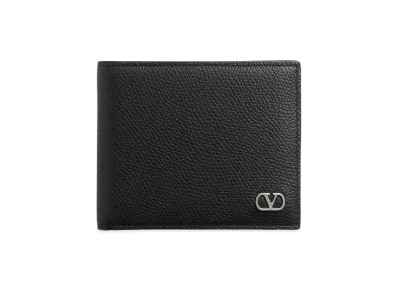 Valentino Billfold Wallet Only Card V Logo Signature "Black"