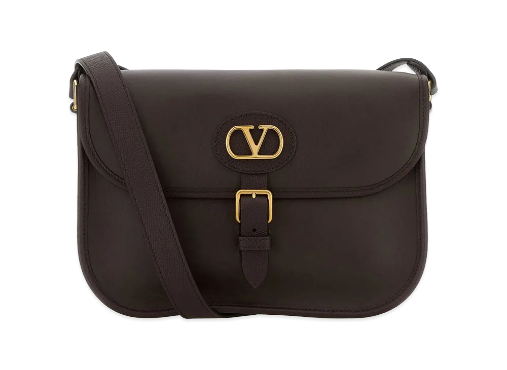 Valentino Leather Antibes Crossbody Bag "Chocolate/Brown"