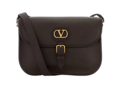 Valentino Leather Antibes Crossbody Bag "Chocolate/Brown"