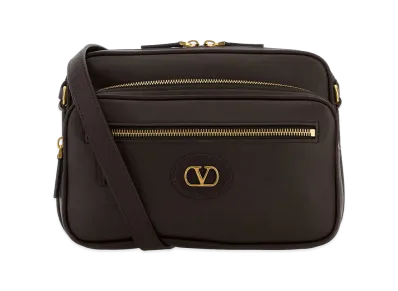 Valentino Leather Antibes Crossbody Bag "Dark Brown"